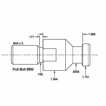 TJ DAVIES CO PULL BOLT PULL BOLT 9M